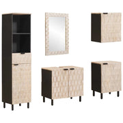 Set da Bagno con cassetto 5 pcs Finitura Bianco Lavato