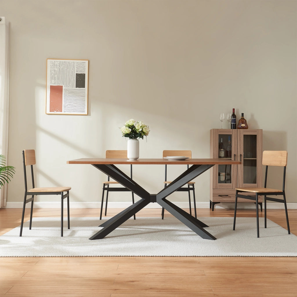 Gamba Centrale Bemeenel in Acciaio per Mobili Fai da Te 120x75x72 cm Nero [en.casa]