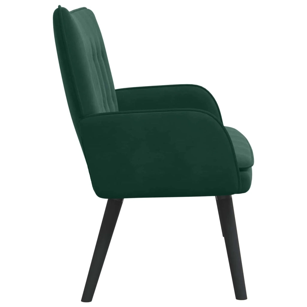 Sofa a Due Posti Verde Scuro 115 x 61 x 87 cm Velluto 42028915