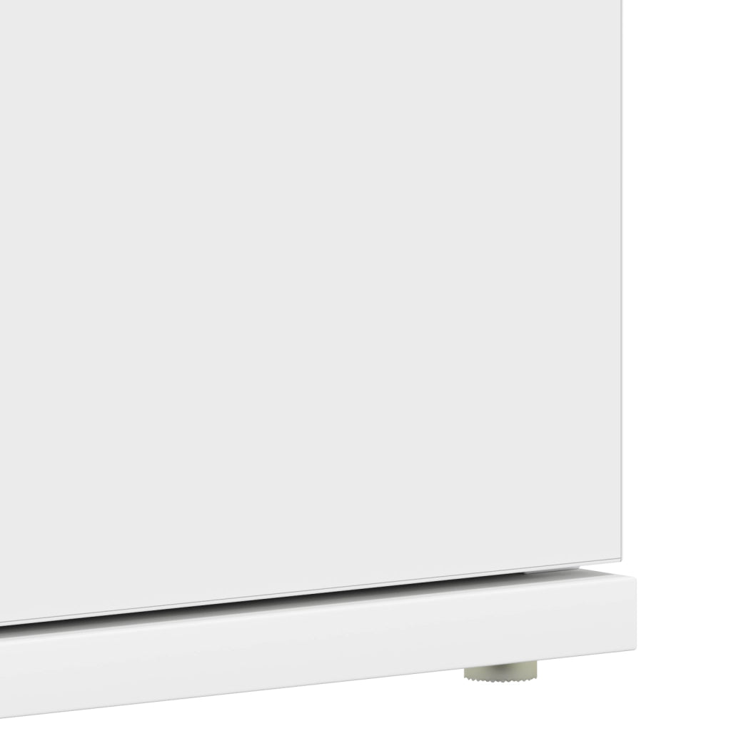 Armadio per Scarpe Bianco 80x39x180 cm Legno Ingegnerizzato