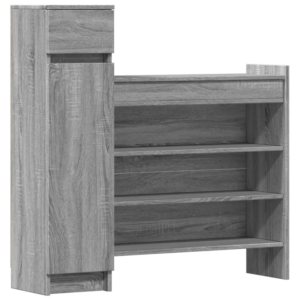 Scarpiera | Mobile per scarpe Grigio Sonoma 100,5x28x100 cm in Legno Multistrato