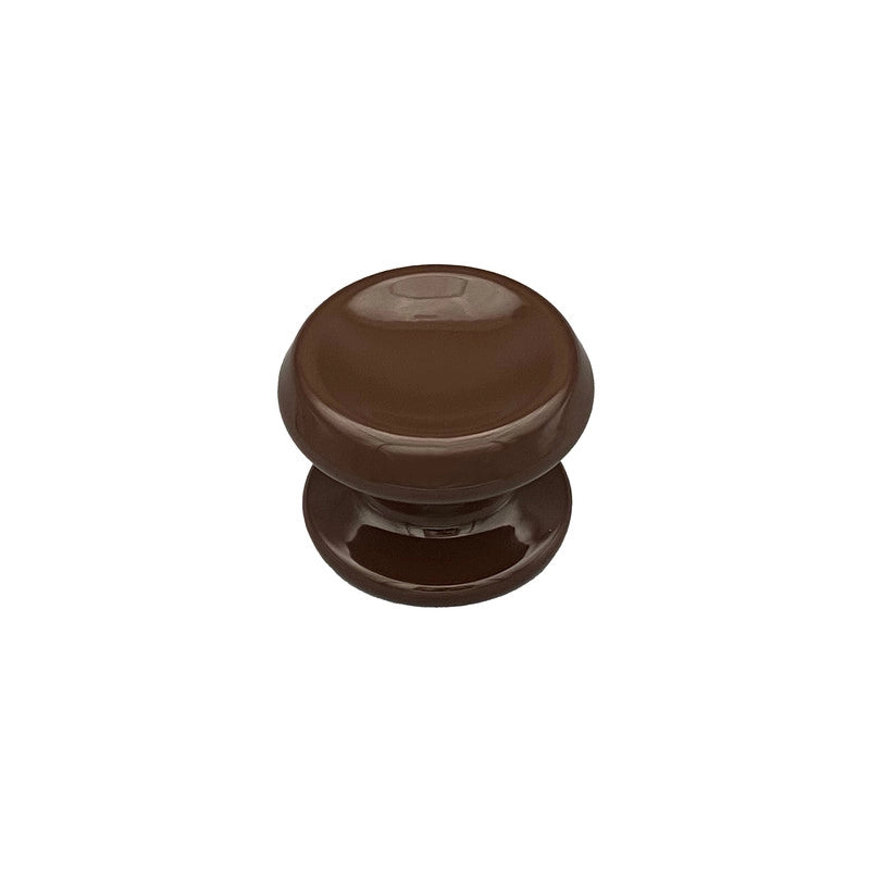 Pomolo fisso per porta SAGUATTI 866/80UB in alluminio marrone lucido