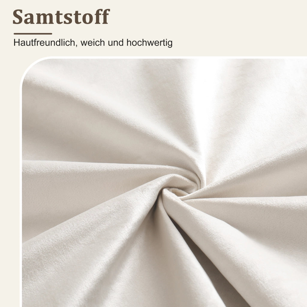 LETTO Contenitore 90x200 cm in velluto beige con rete a doghe