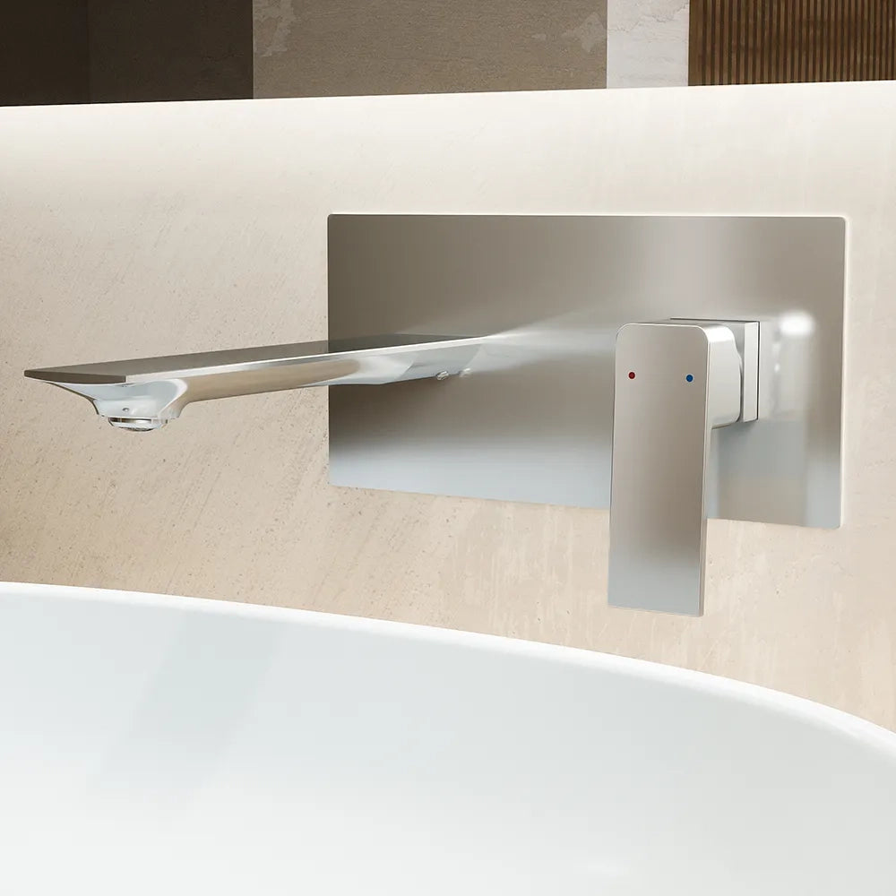 Coppia miscelatori lavabo ad incasso bidet senza scarico cromato | Ingrid
