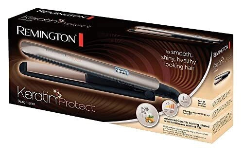Remington S8540 Keratin Protect Piastra per capelli Ceramica Cheratina 9 temperature 150-230°C riscaldamento 15s spegnimento automatico colore Bronzo