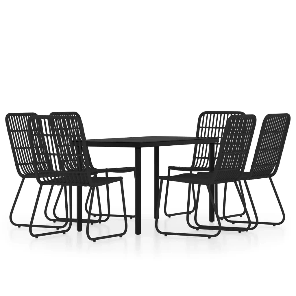 Set da pranzo da giardino mobili da esterno 7 pezzi nero 02_0014040