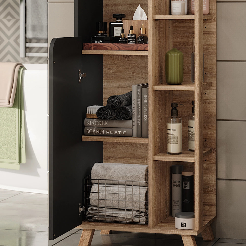 Vicco Mobile alto Sonoma/antracite 50 x 175 cm con 2 porte