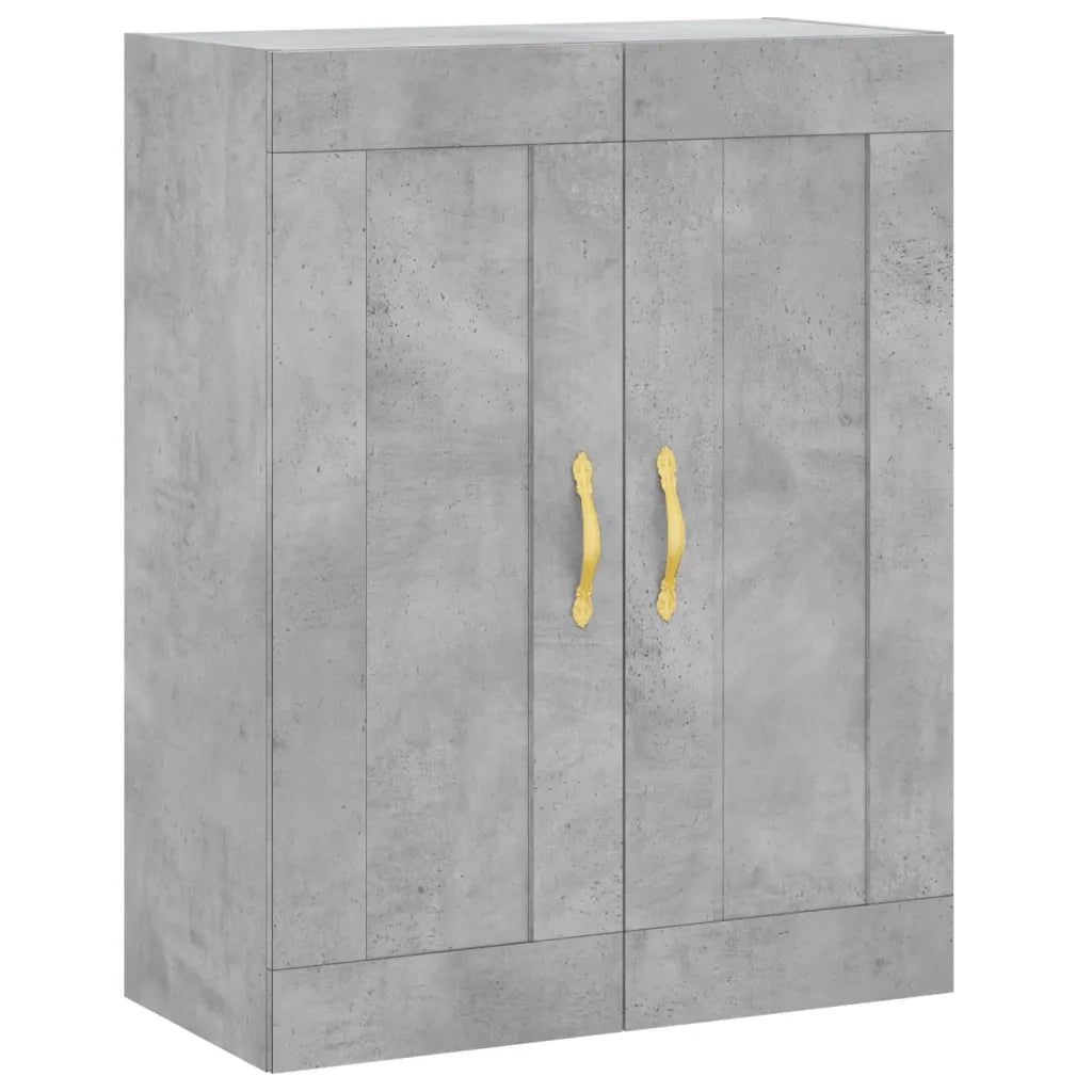 Credenza-Buffet-Armadio da cucina Grigio Cemento 69,5x34x180 cm in Legno Multistrato 604737