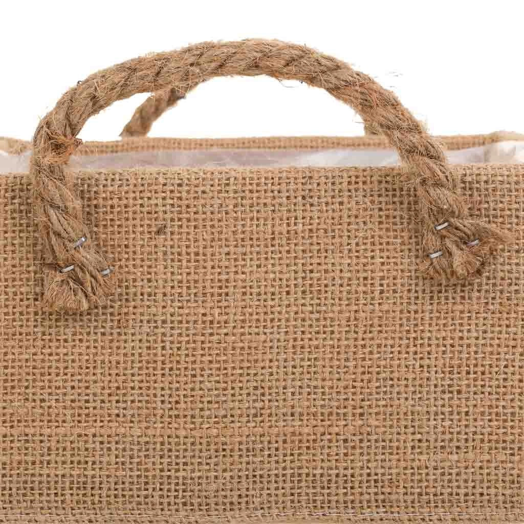 Cestino in filo di tessuto marrone 22x22x10h