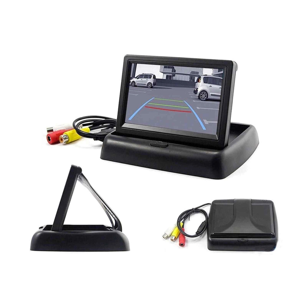 MONITOR A SCOMPARSA 4,3 POLLICI PER TELECAMERA RETROMARCIA PARCHEGGIO AUTO - ZENCOCCO