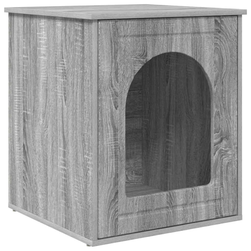 Casa per Gatti Grigio Sonoma 53 x 52 x 62 cm Legno multistrato
