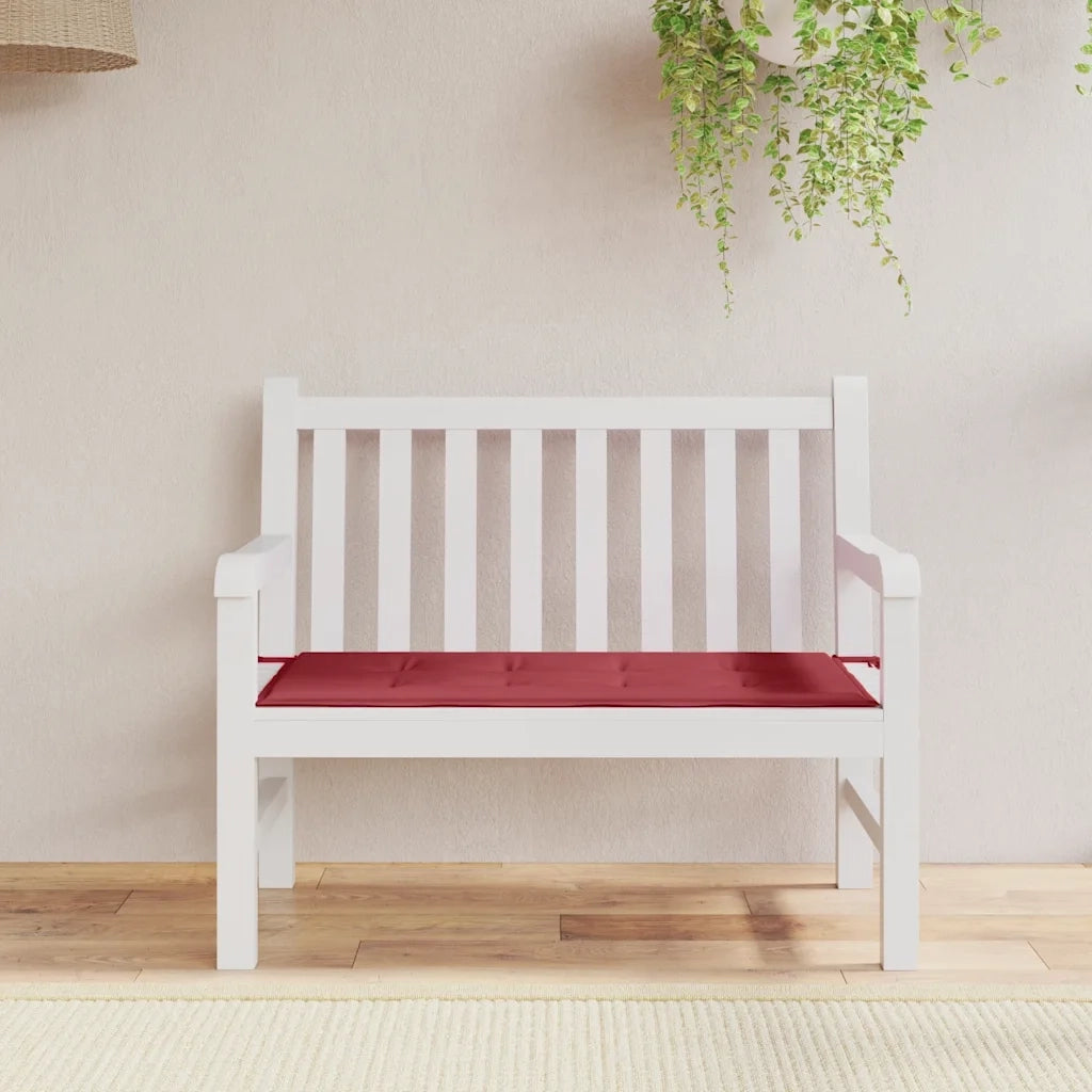Cuscino per Panca-Cuscini per panchina Rosso Vino 100x50x4 cm in Tessuto Oxford