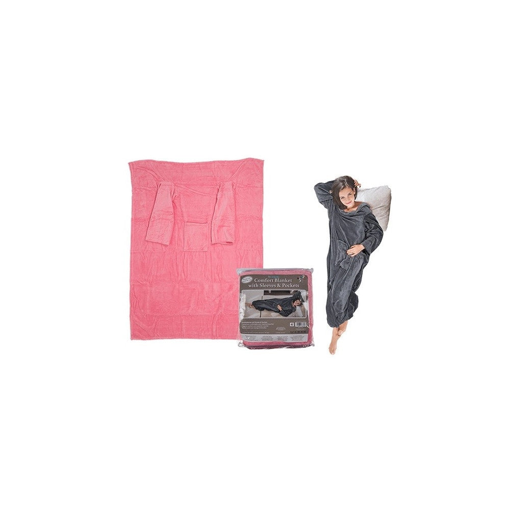 Trade Shop - Coperta Comfort Con Maniche Comoda E Calda In Vari Colori Plaid Inverno Divano -