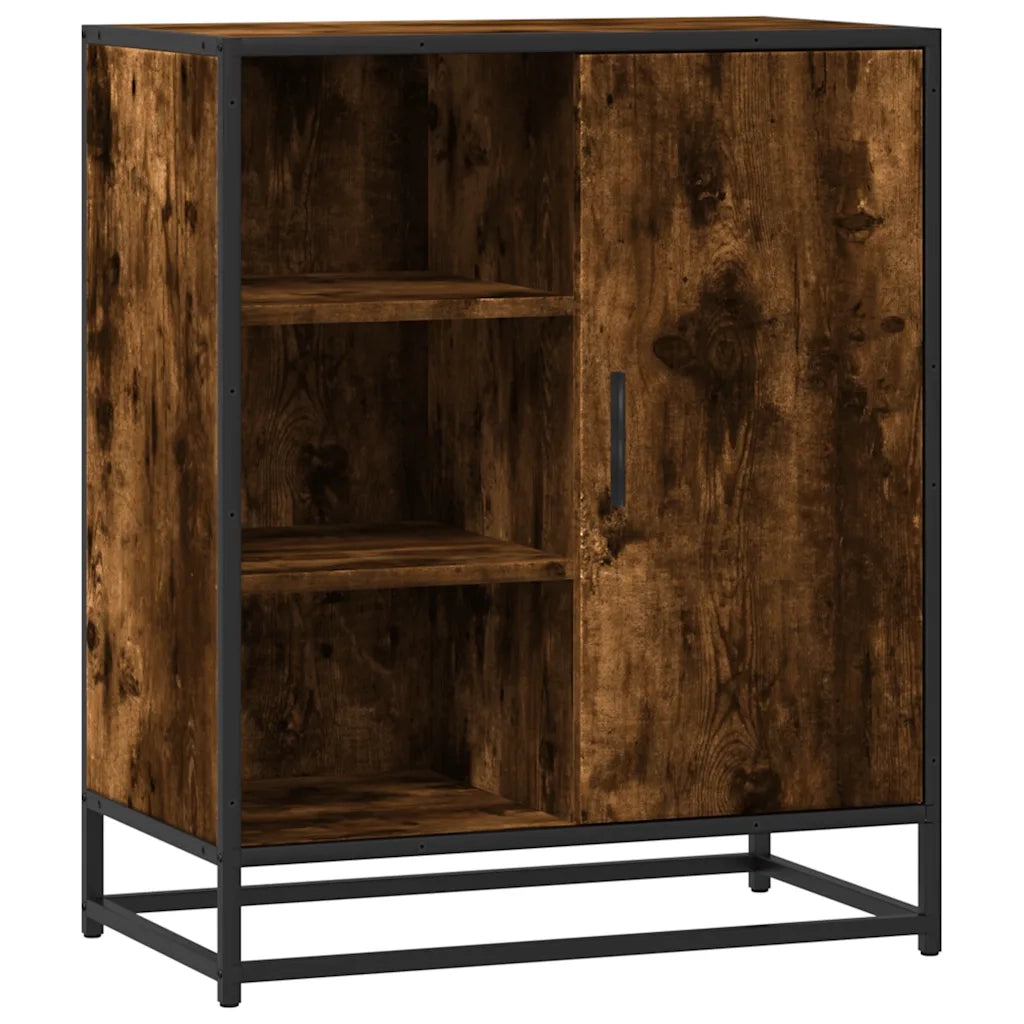 Credenza Rovere Fumo 62x35x76 cm in Legno Multistrato 848996