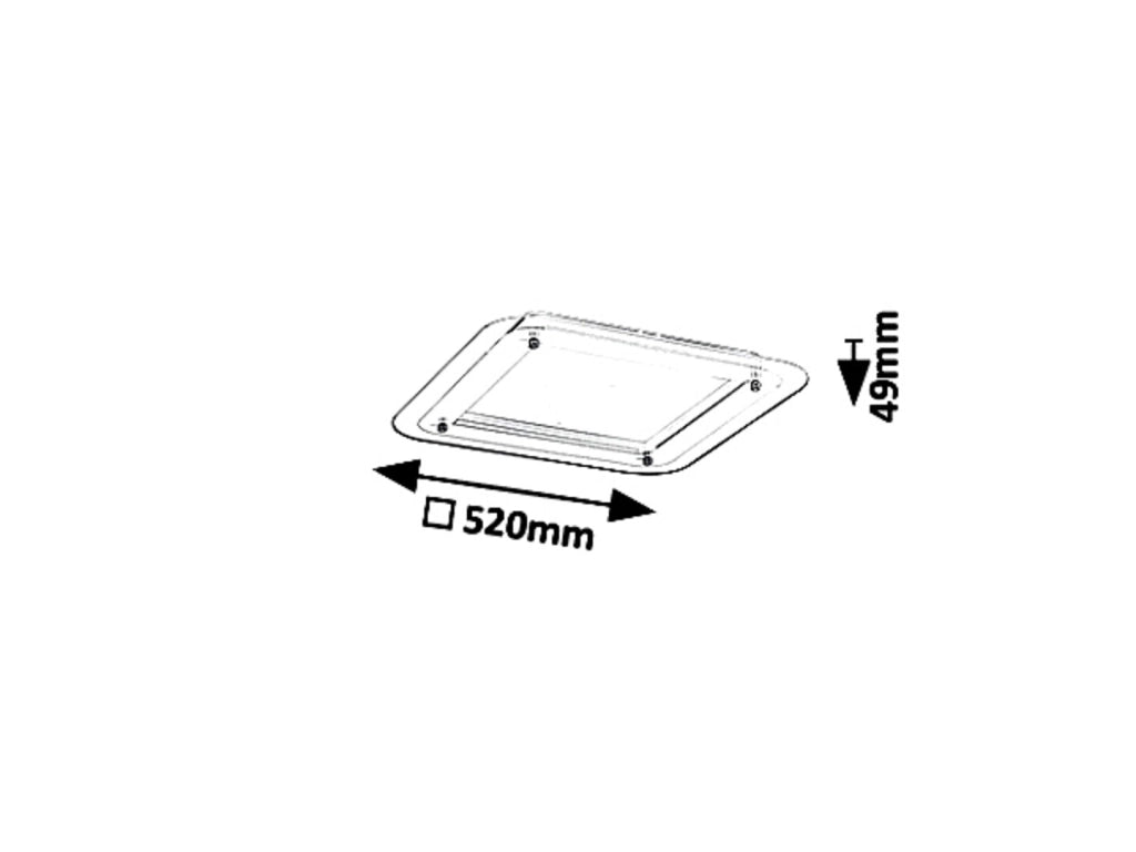 Plafoniera incasso LED quadrata 52cm 22W bianca Rabalux