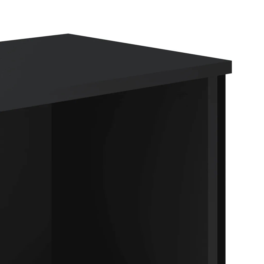 Libreria Nera 80x31x137,5 cm in Legno Multistrato 848629