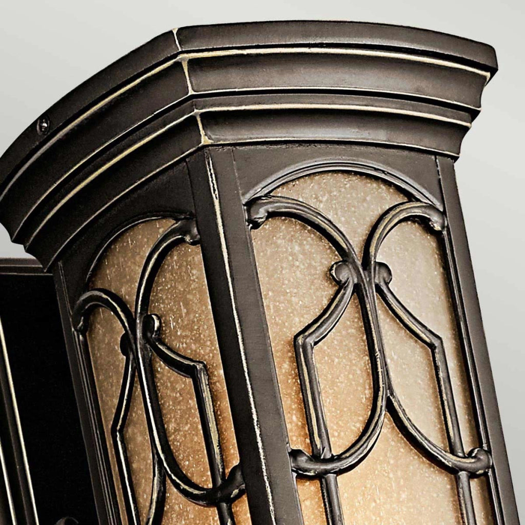 Applique esterna bronzo antico E27 60W Franceasi Kichler