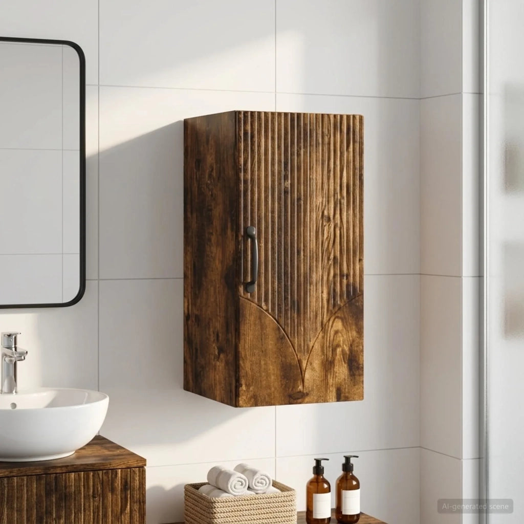 Armadio da bagno a muro HOORN Rovere Fumo 30 x 31 x 59 cm 897250