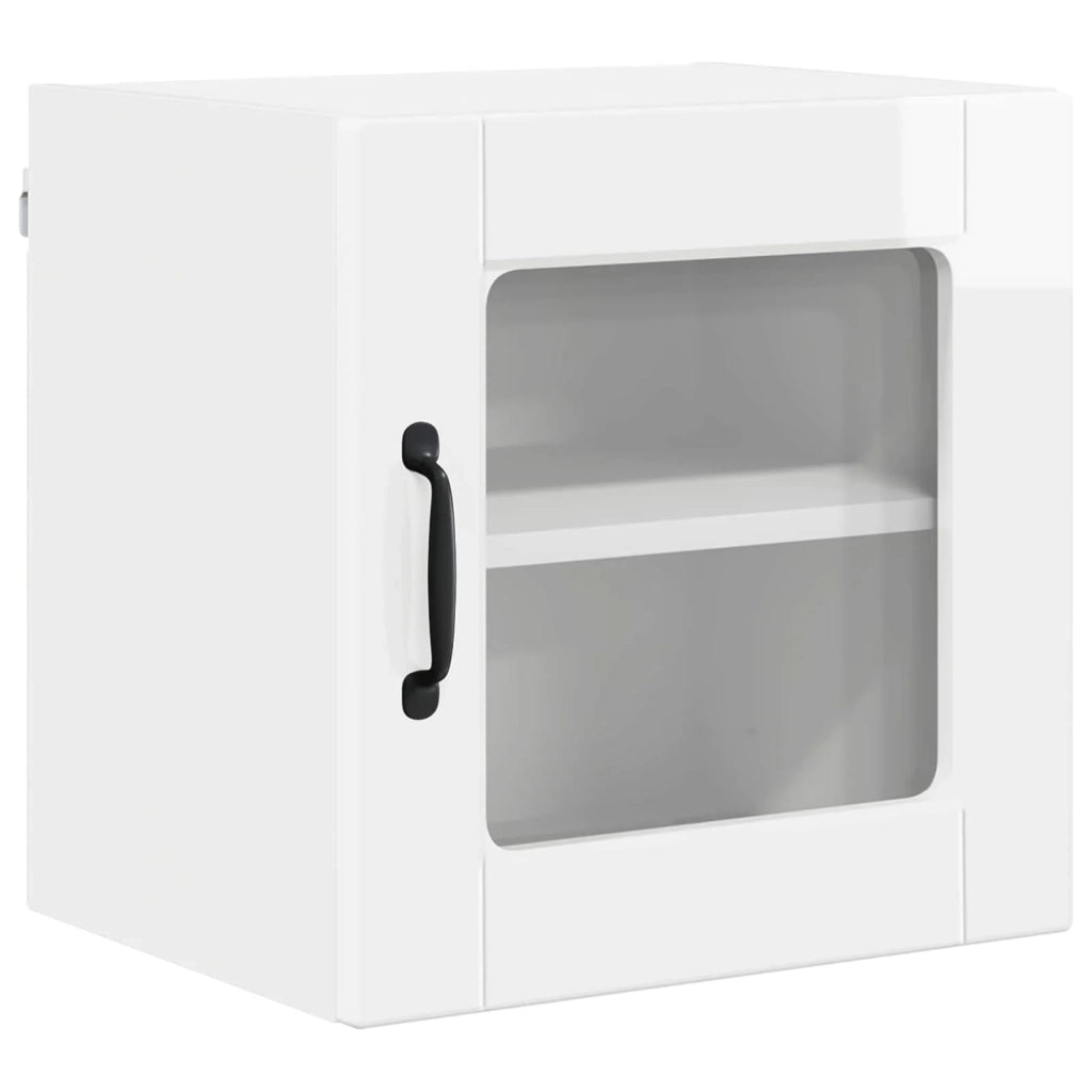 Set di 2 pensili da cucina moderni con 2 pratici ripiani 40 x 31 x 40 cm legno composito bianco 02_0054190