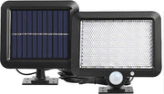 Sensore di movimento per lampada solare - Con pannello solare autonomo - Design rimovibile - 56 lampada solare alimentata da energia solare funzioni - Adatto per verande, cancelli, patio, giardini, terrazze, garage e ingressi - Nero