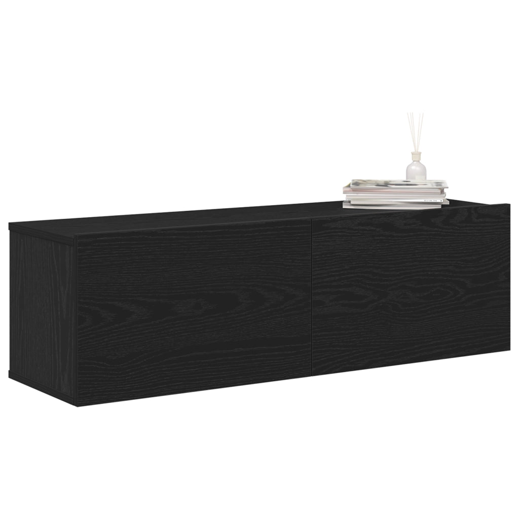 Armadi TV 2 pz Nero Rovere 100x30x30 cm in legno ingegnerizzato