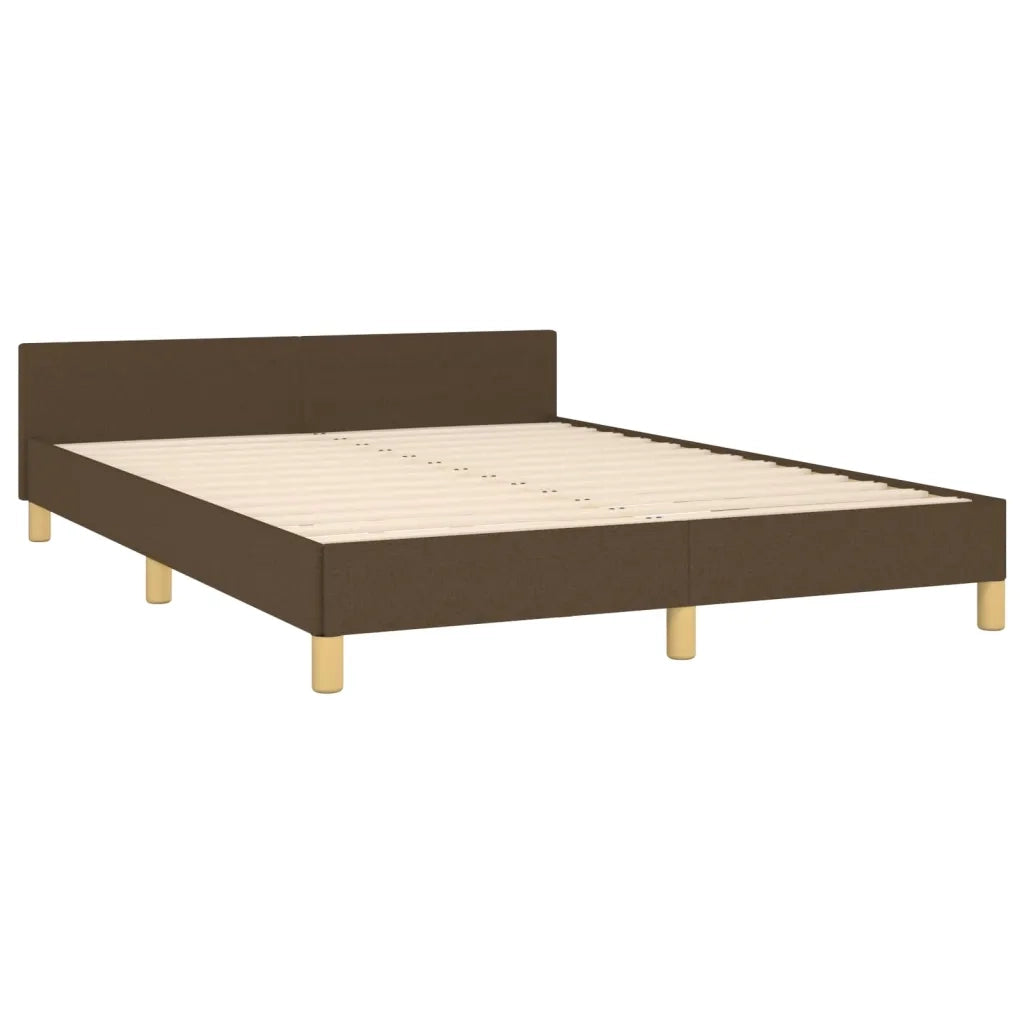 Giroletto senza Materasso Marrone Scuro 140x190 cm Tessuto