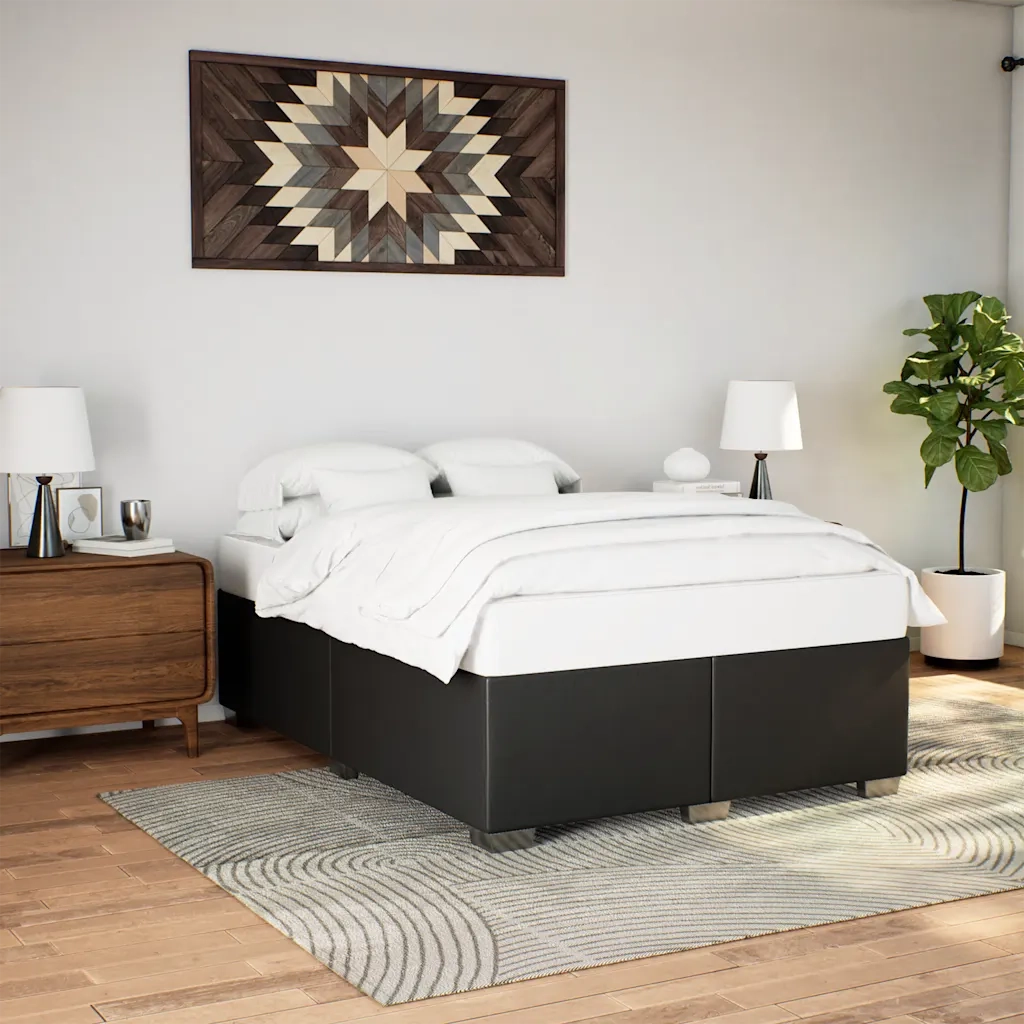 Struttura letto senza Materasso Nera in Similpelle 3284579