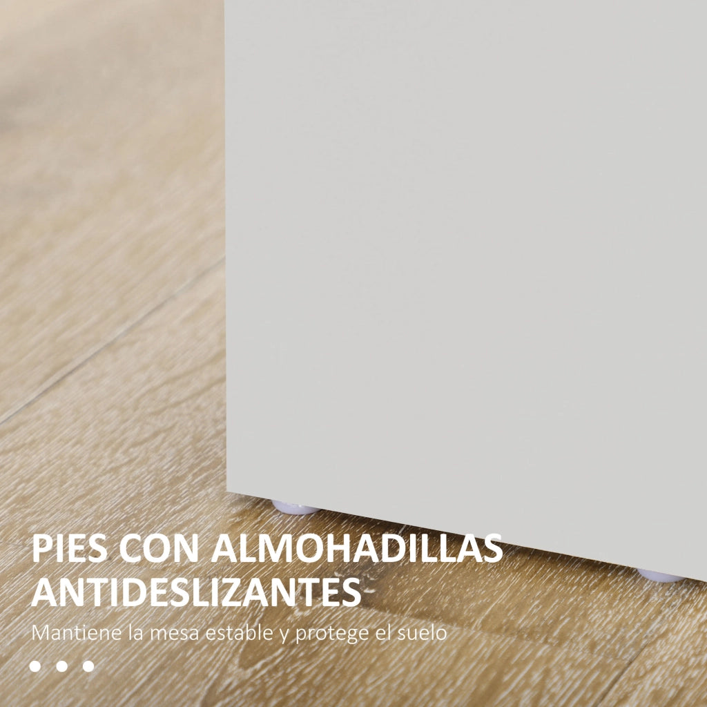 Tavolo da Pranzo Allungabile Moderno ¨C Zephmum ¨C Legno Melaminato Grigio e Bianco 120x69x75 cm