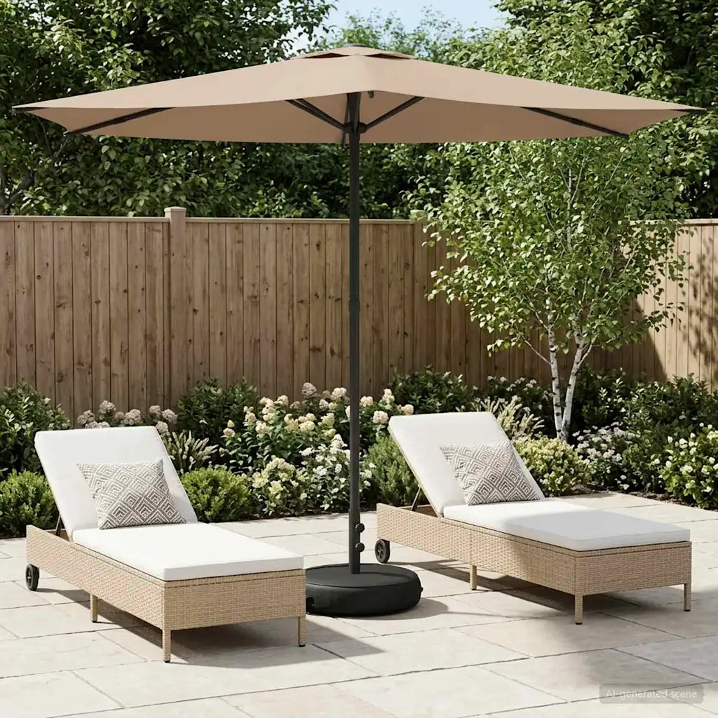 Parasole da Giardino con Base 270 x 270 cm Poliestere 42036223