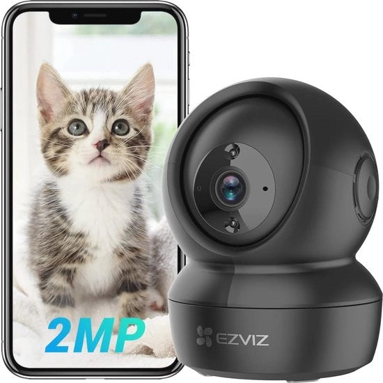 Indoor Camera Wi-Fi 1080P a 360° Pan/Tilt con Visione Notturna, Tracciamento Movimento e Audio a Due Vie
