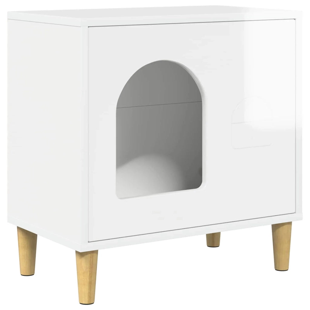 Casa per Gatti Bianco Lucido 51 x 30 x 52 cm Legno multistrato 8000666
