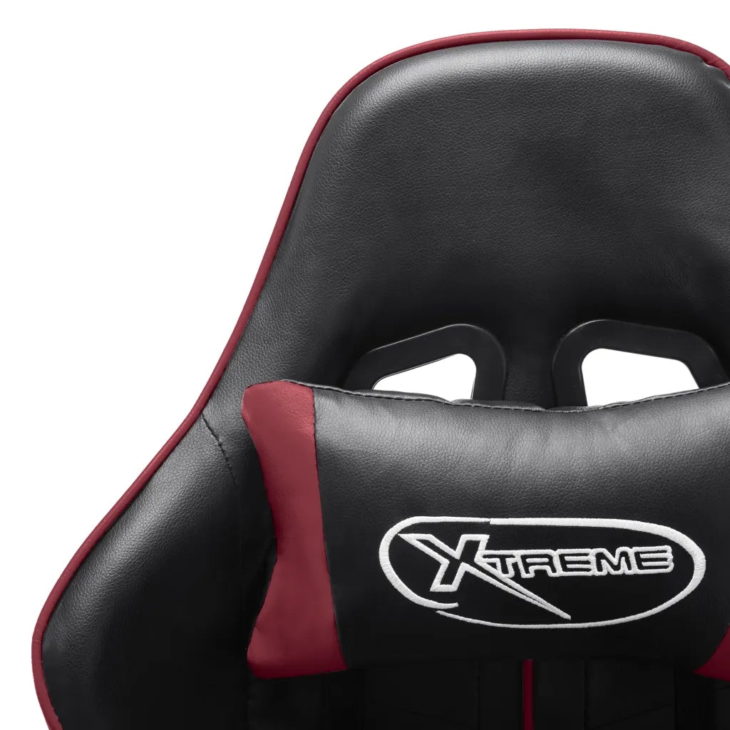 Sedia da Gaming Nera e Rosso Vino in Similpelle 20509