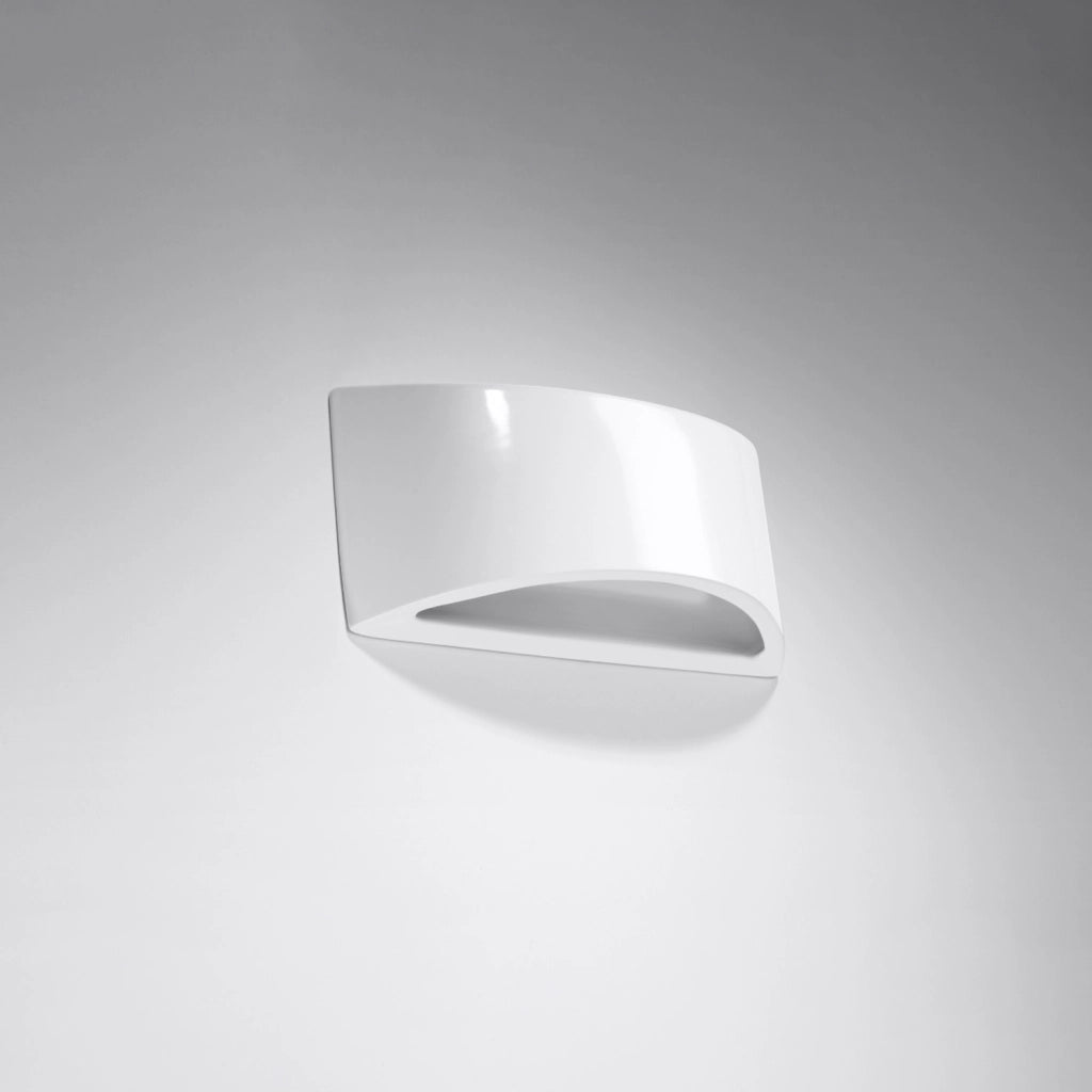 Lampada da parete verniciata VIXEN bianco lucido