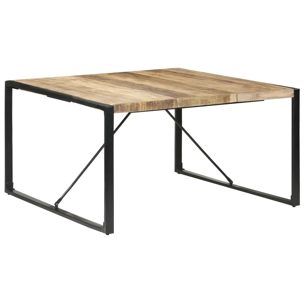 Tavolo da Pranzo 140x140x75 cm in Legno di Mango Grezzo 321572
