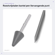 Penna Stilo - Materiale in Acciaio Inossidabile - 4096 Tasti di Pressione - Punta Rimpiazzabile - Adatto per MPP 2.0 - Sensibilità di Pressione Migliorata - Penna per Disegno