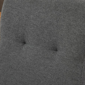 Set 2 Sedie da Pranzo Imbottite con Schienale Alto 50x62x96 cm Grigio Scuro