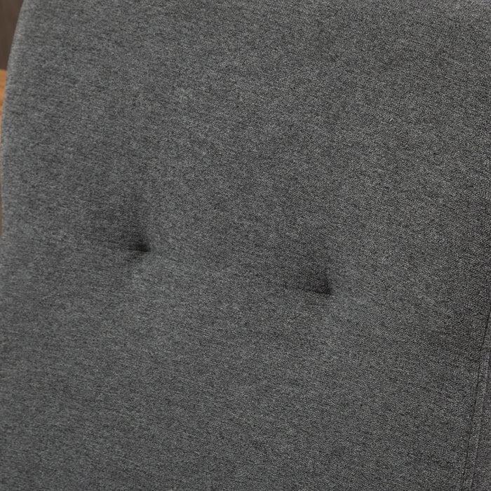 Set 2 Sedie da Pranzo Imbottite con Schienale Alto 50x62x96 cm Grigio Scuro