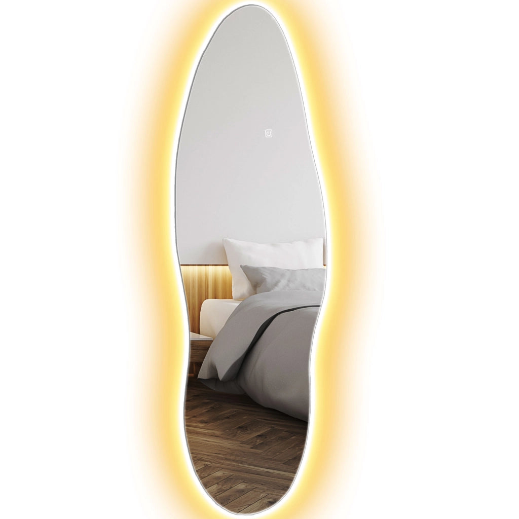 Specchio da Parete a Pieno Corpo con Luci LED ¨C Minimal ¨C 120x40 cm