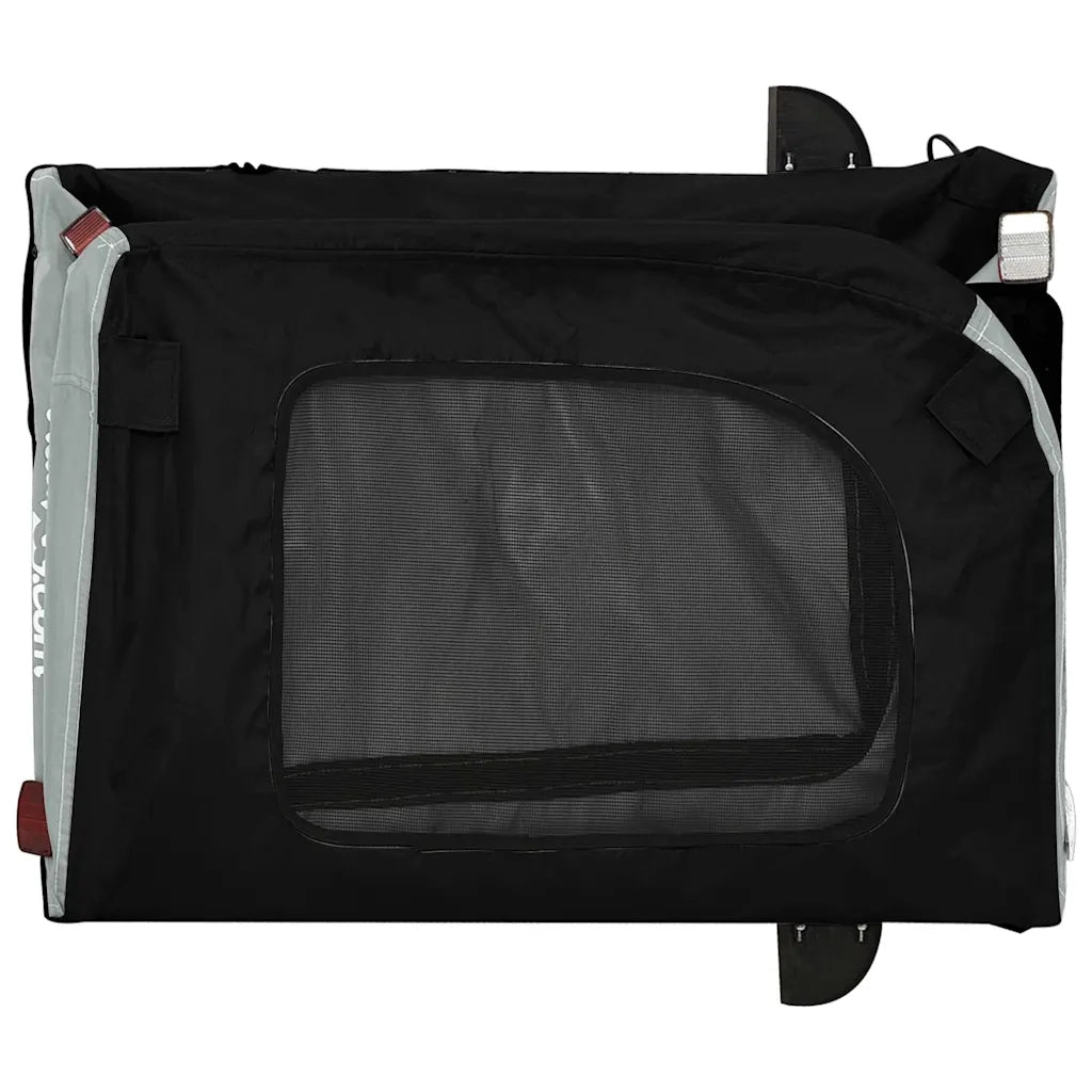 Rimorchio da Bici per Animali Grigio e Nero Oxford e Ferro CFW7266322