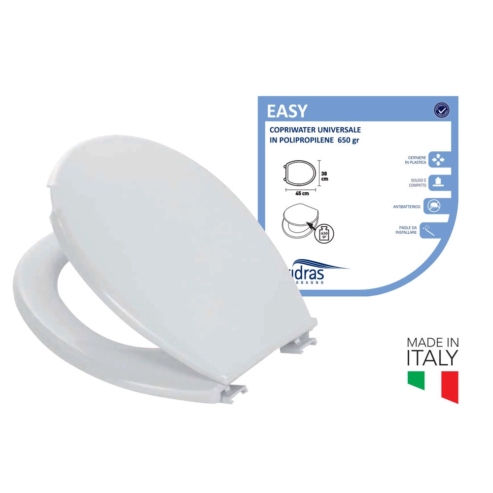 Copriwater Universale Bianco in Plastica 38 x 48 cm Easy