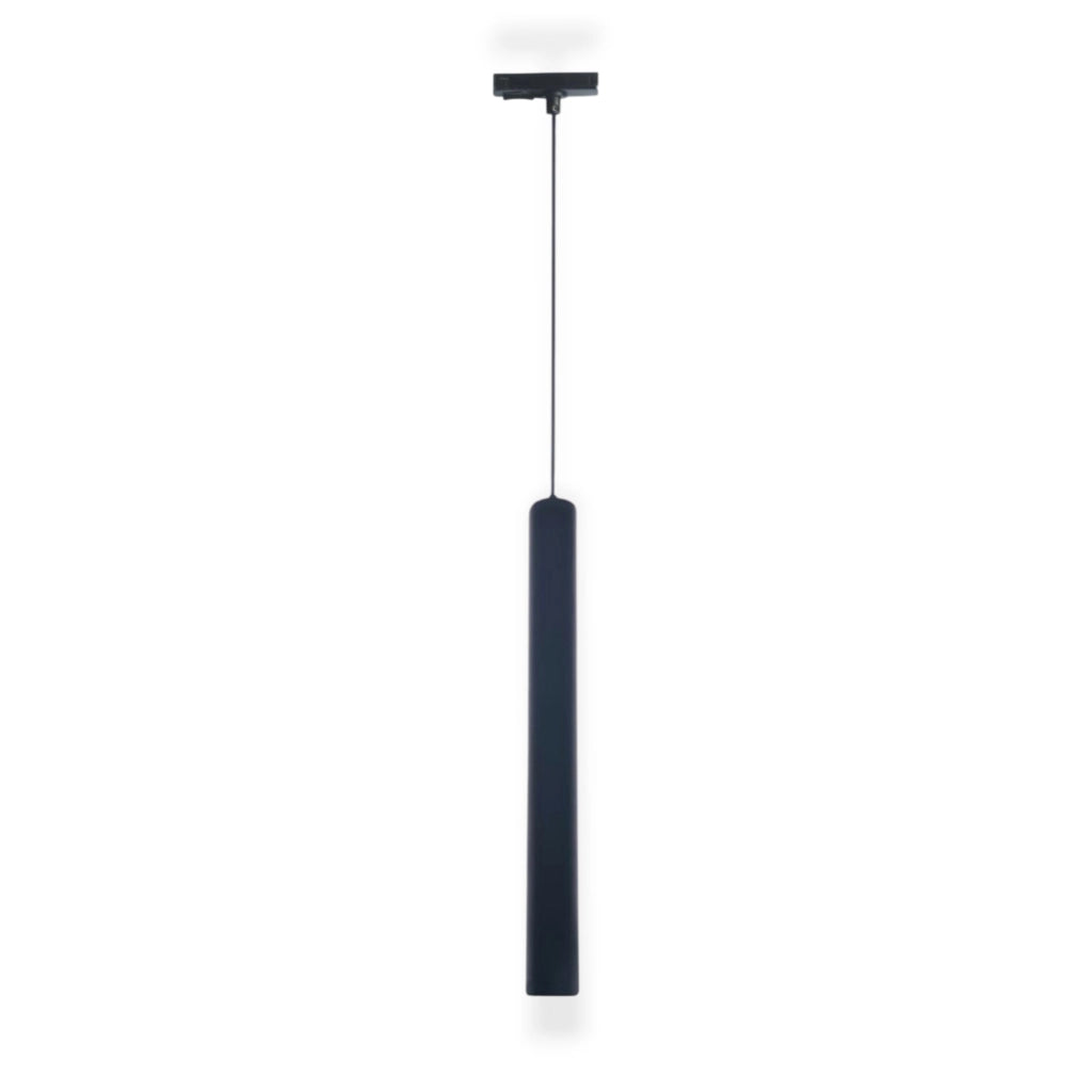 Faretto LED Pendente a Sospensione nero per Binario Monofase 3W 300lm 4000K Fascio 30° in Alluminio per Illuminazione d’Accento Interni Luce Naturale 4000K