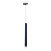 Faretto LED Pendente a Sospensione nero per Binario Monofase 3W 300lm 4000K Fascio 30° in Alluminio per Illuminazione d’Accento Interni Luce Naturale 4000K