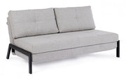 Divano Letto 2 Posti Acciaio Beige Moderno da Interno - ASHTON