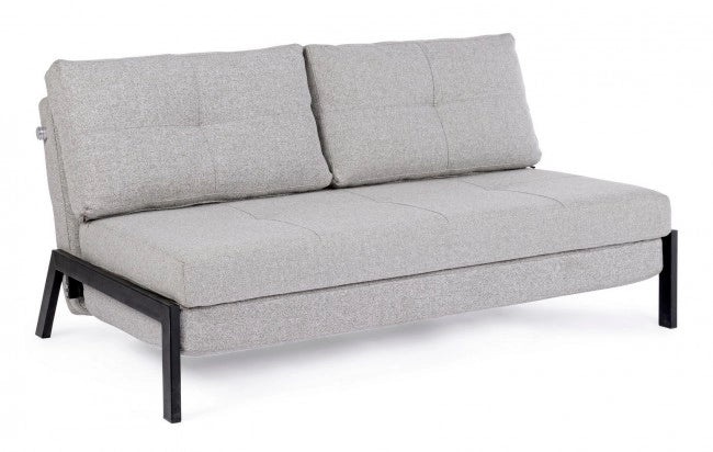 Divano Letto 2 Posti Acciaio Beige Moderno da Interno - ASHTON
