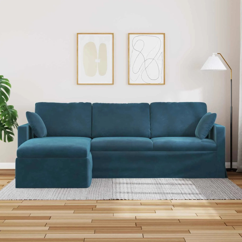 Divano Blu 228 x 134 x 80 cm Velluto 42024475