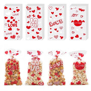 Confezioni in Organza 40 pezzi - Translucido con Cuori - 13 x 27 cm - Confezioni per Regali - Confezioni per Caramelle - Materiale Duraturo