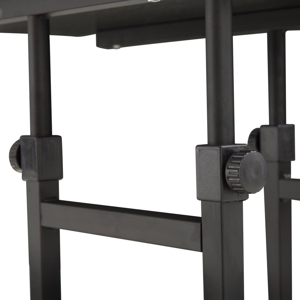 Tavolino con ruote ¨C zephmum ¨C nero 80x40x72-82 cm