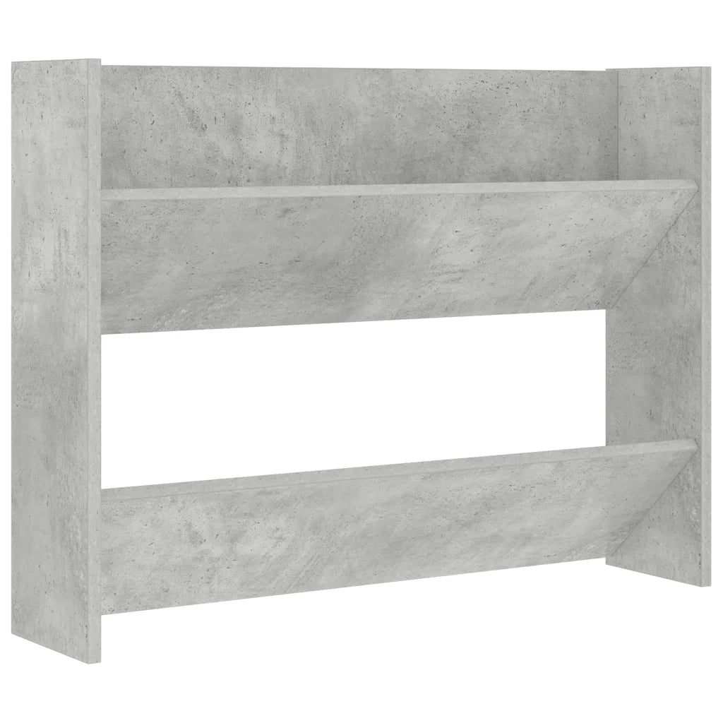 Scarpiere a Muro 2 pz Grigio Cemento 80x18x60 cm in Truciolato