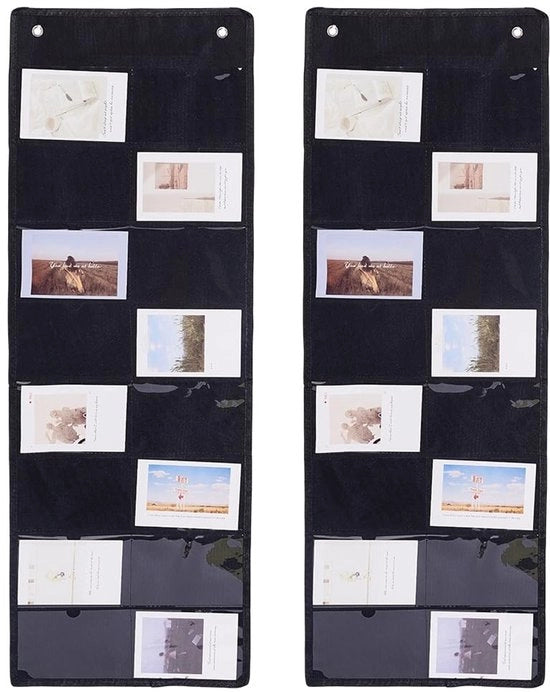 Organizzatore per parete con 16 tasche - Dual-Pack - Materiale in velluto - Braccio di sostegno per parete - Organizzazione - Ideale per classe e ufficio
