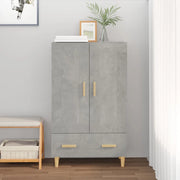 Credenza Grigio Cemento 70x31x115 cm in Legno Multistrato 812568
